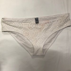 Aerie White Eyelet Swim Bottom